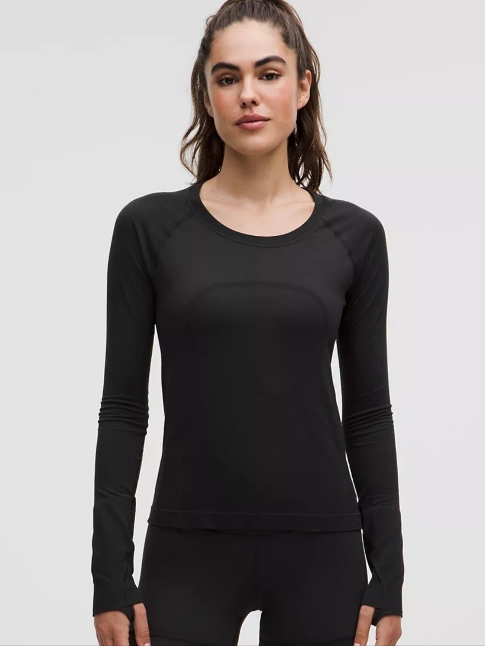 Black Lululemon Swiftly Tech Long Sleeve